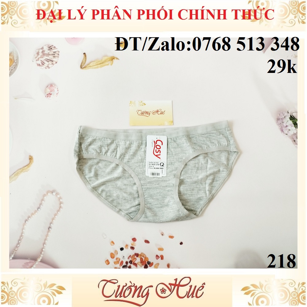 Quần lót nữ Cosy HCE 218 cotton trơn lưng thấp.