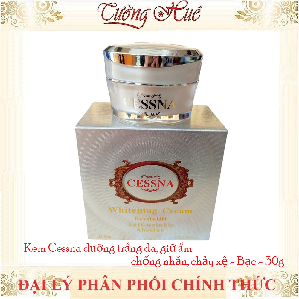 Kem Cessna dưỡng trắng da, giữ ẩm, chống nhăn, chảy xệ - Bạc - 30g