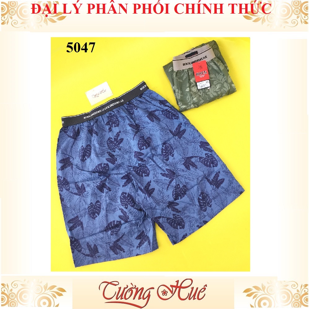 Quần đùi nam Rock QA 5047 họa tiết hoa lá lưng bảng to có túi trước.