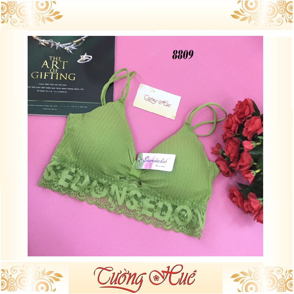 Áo bra Sharedackab 8809 dây mảnh tẻ đôi 3 lỗ.