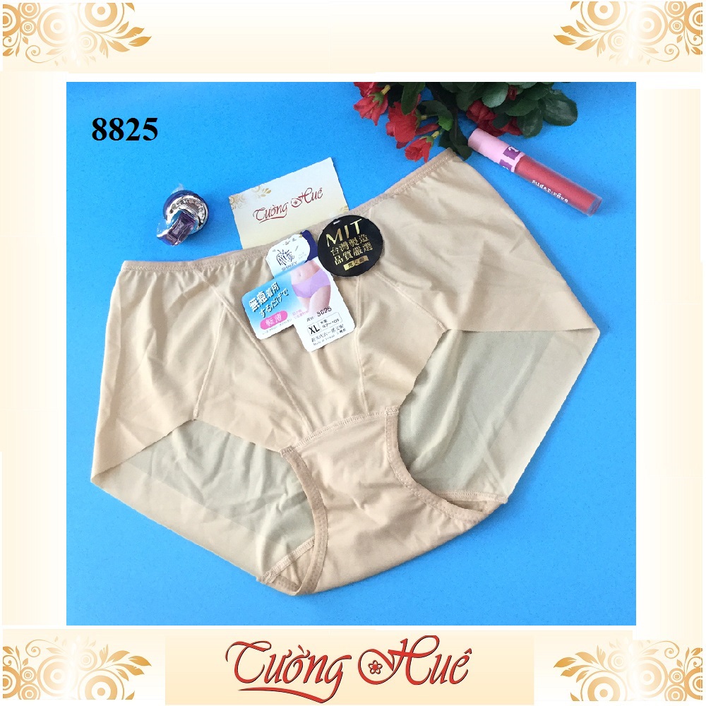 Quần lót nữ Đài loan 8825 Quần lót nữ trơn lưng cao nguyên mông không viền may (chọn màu ib shop)