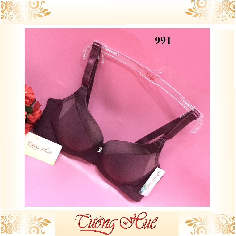 Áo lót nữ Thái Lan Sister Hood 991 trơn, mút mỏng lưng bảng to.