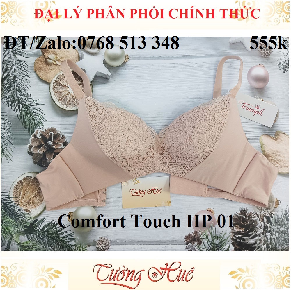 Áo lót nữ Triumph Comfort Touch HP 01 không gọng phối ren lưng bảng to.
