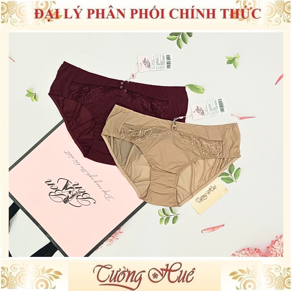 Quần lót nữ Bon Bon SV35170 Trơn Phối Lưới Ren Hoa Lưng Cao