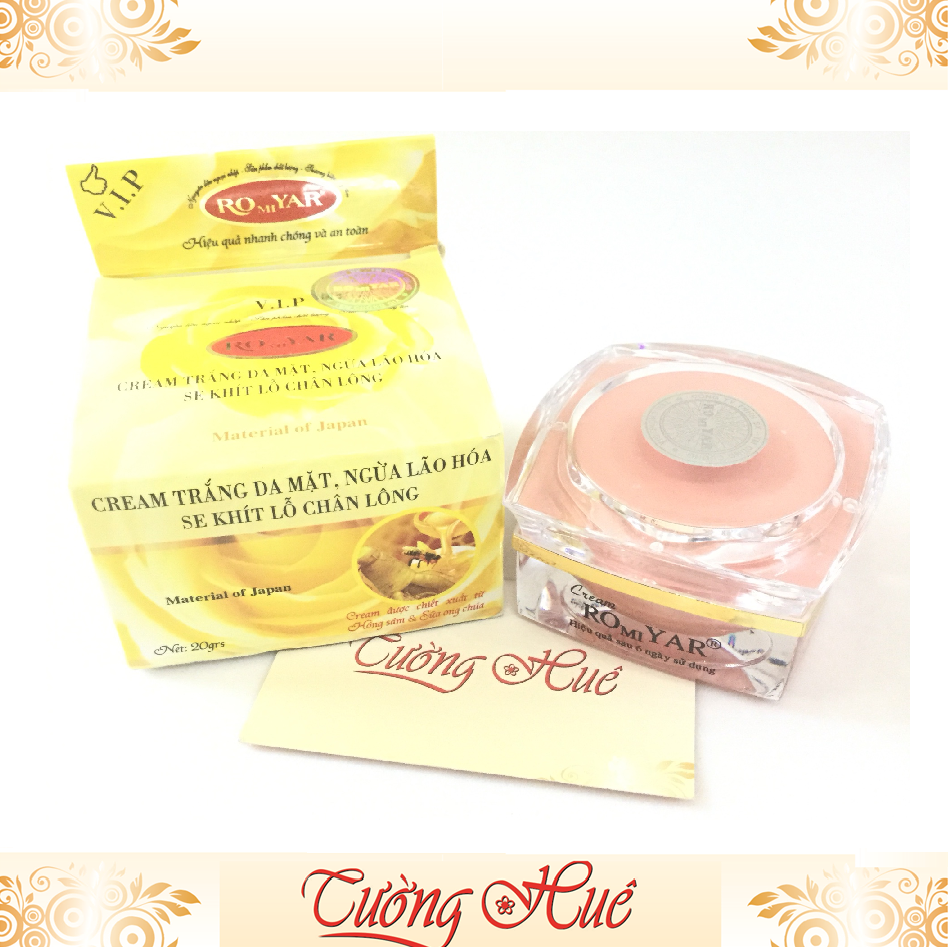Kem Romiyar Ngừa Lão Hóa Hồng Sâm & Sữa Ong Chúa - 20g - Vàng.
