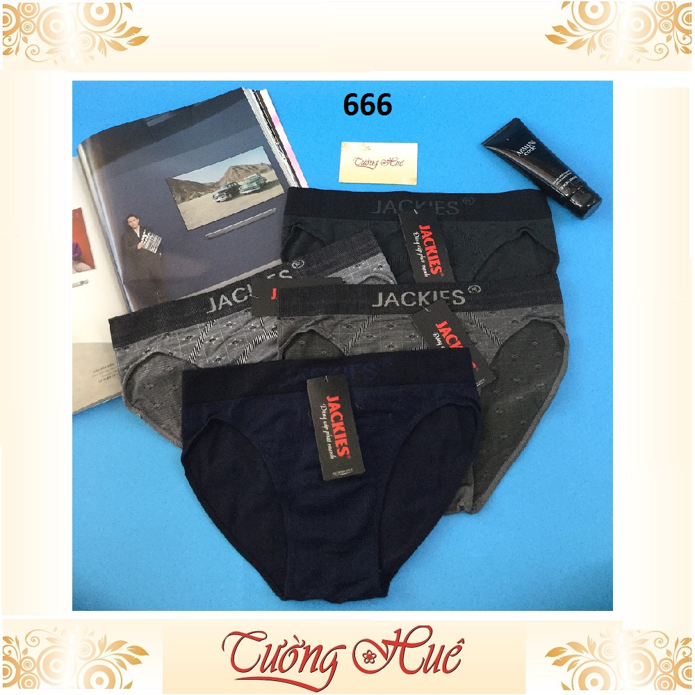 Quần lót nam Jackies 666 thun siêu co giản 6 chiều.