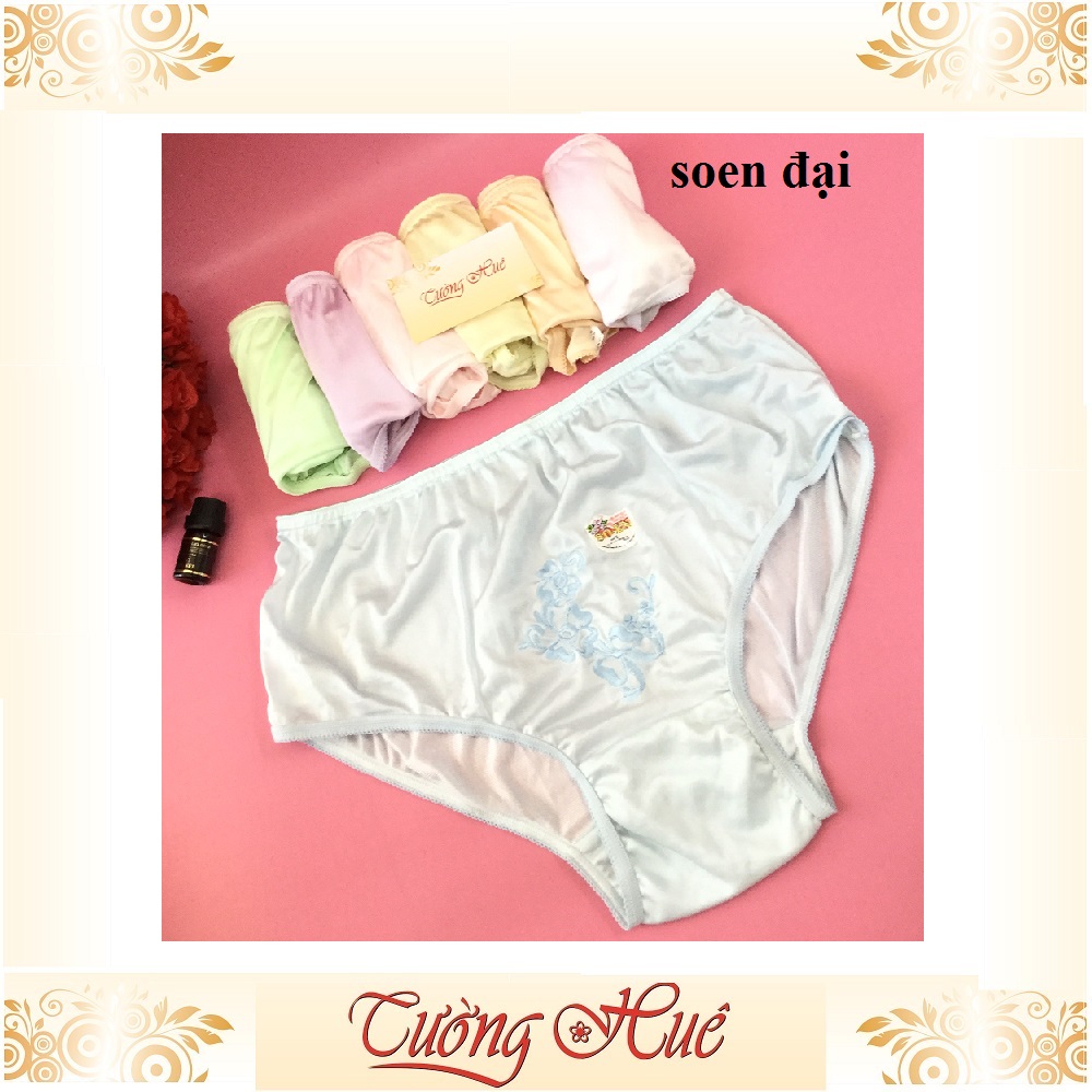 Quần lót nữ So-en đại quần lót thêu hoa màu big size nguyên mông MÀU NGẪU NHIÊN.