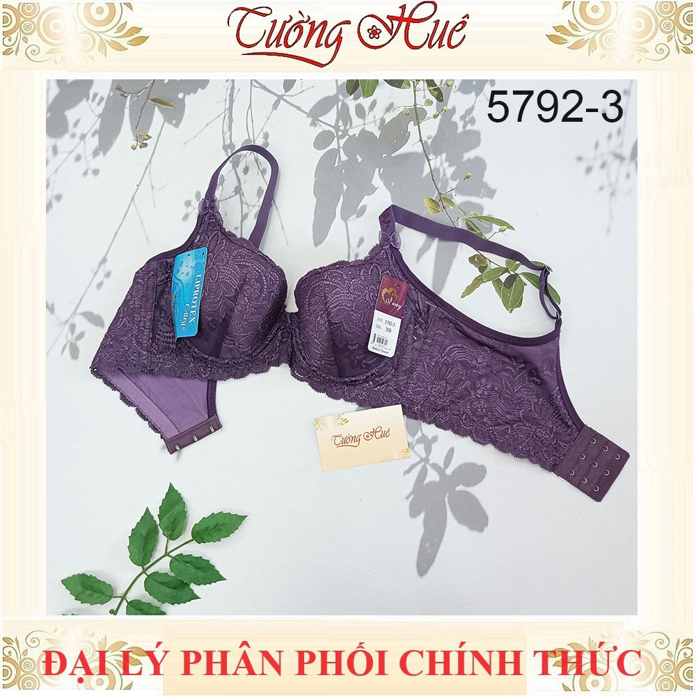 Áo lót nữ Đài Loan Iway 5792-3 Áo lót mút mỏng có gọng phối ren lưng bản to 3 móc cài.