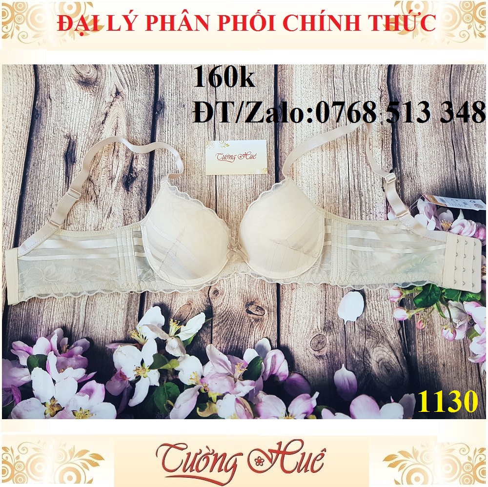 Áo lót nữ Lovely 1130 áo ngực ren nâng lưng bảng to 4 nức cài.
