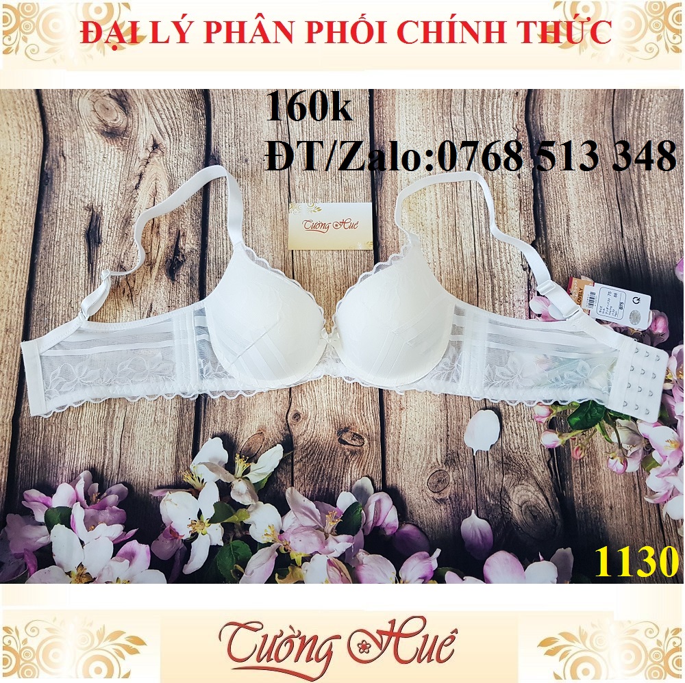 Áo lót nữ Lovely 1130 áo ngực ren nâng lưng bảng to 4 nức cài.