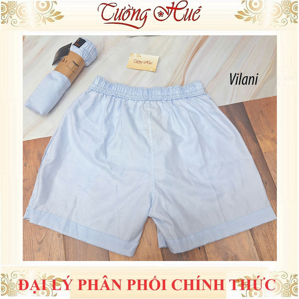 Quần Đùi Nam Vilani Họa Tiết Mặc Nhà Vải Cotton Mềm Mát Thoải Mái