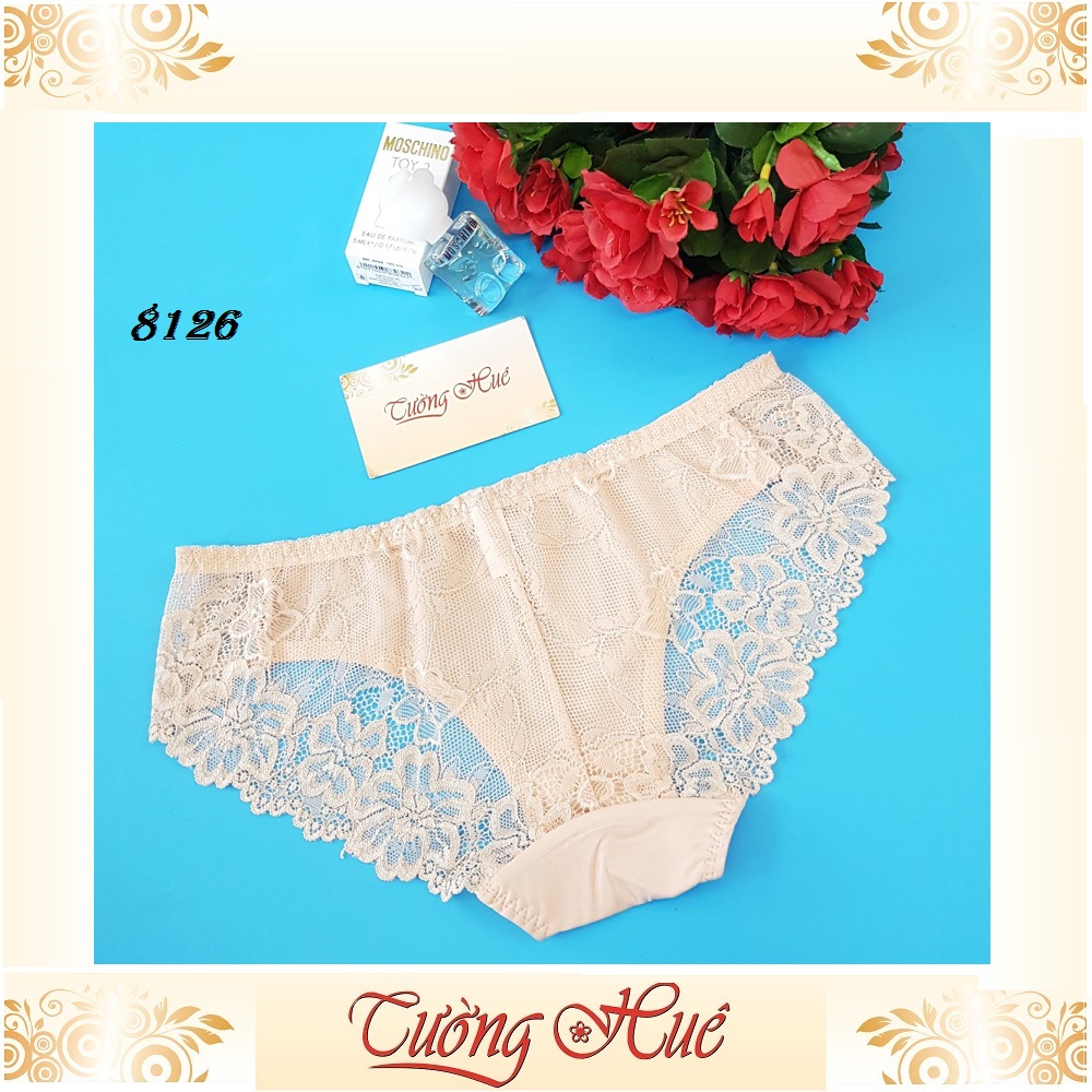 Quần lót nữ annie QE 8126 trơn phối ren phía sau