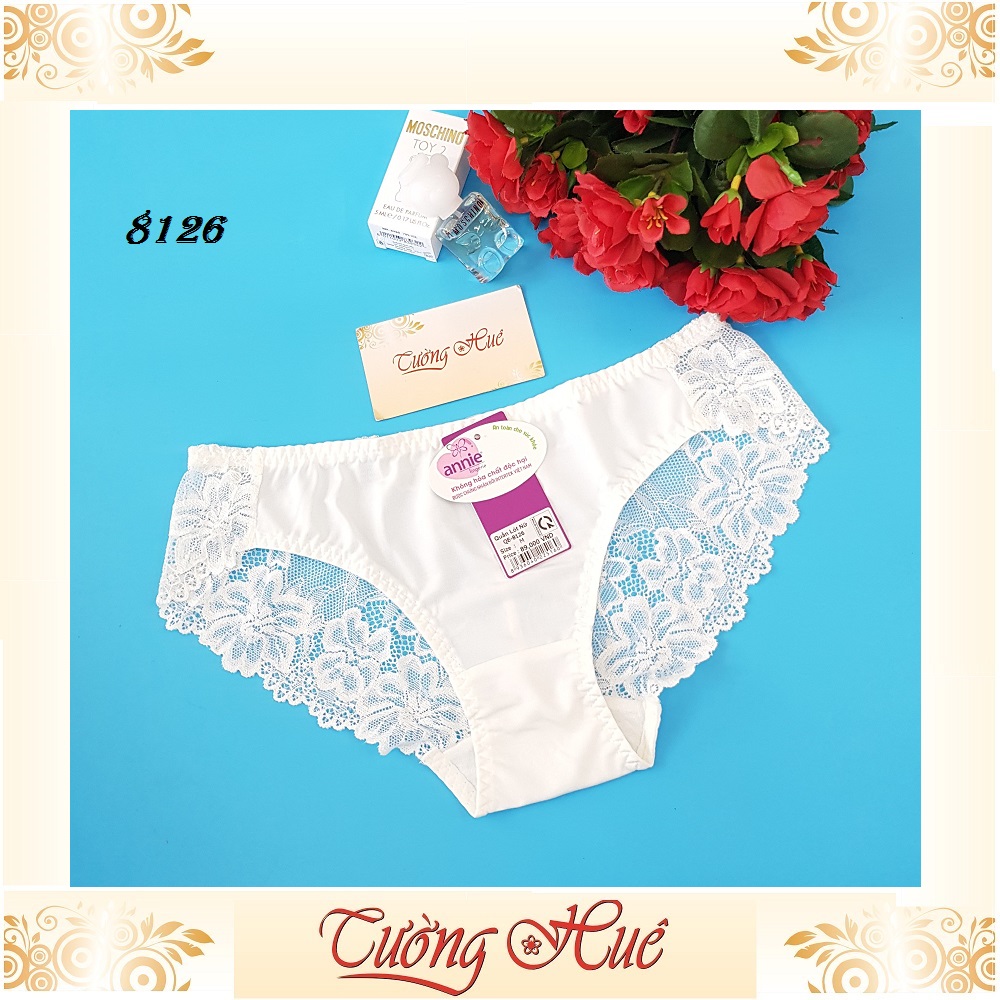 Quần lót nữ annie QE 8126 trơn phối ren phía sau