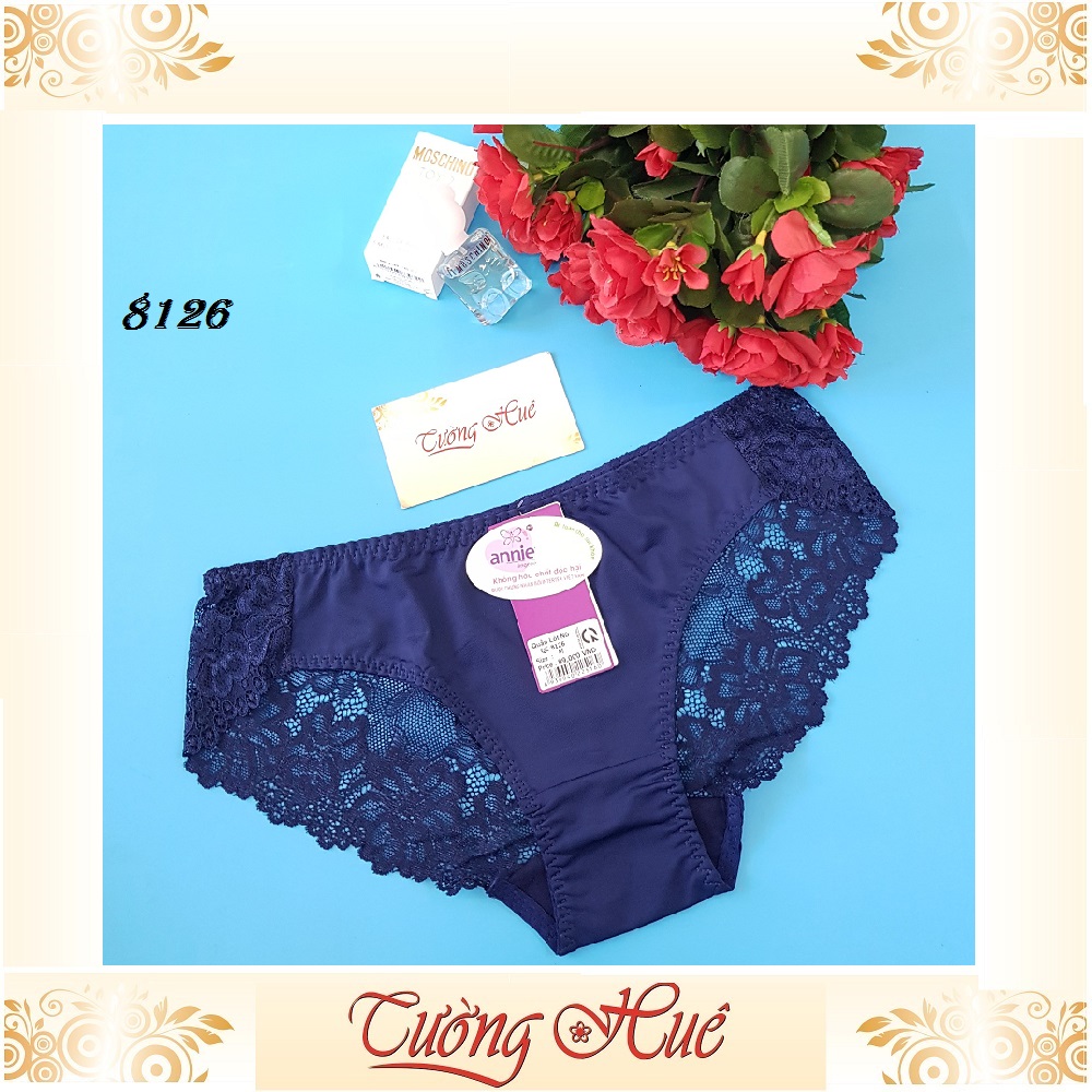 Quần lót nữ annie QE 8126 trơn phối ren phía sau