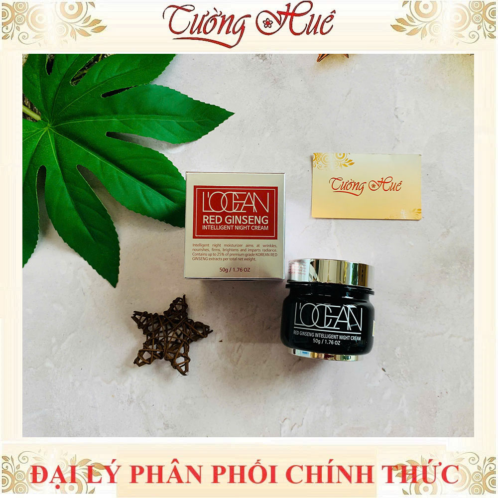 Locean Red Ginseng Kem hồng sâm Chống Lão Hóa Da, Dưỡng ẩm, Trắng Da ban đêm Intelligent Night Cream - 50g