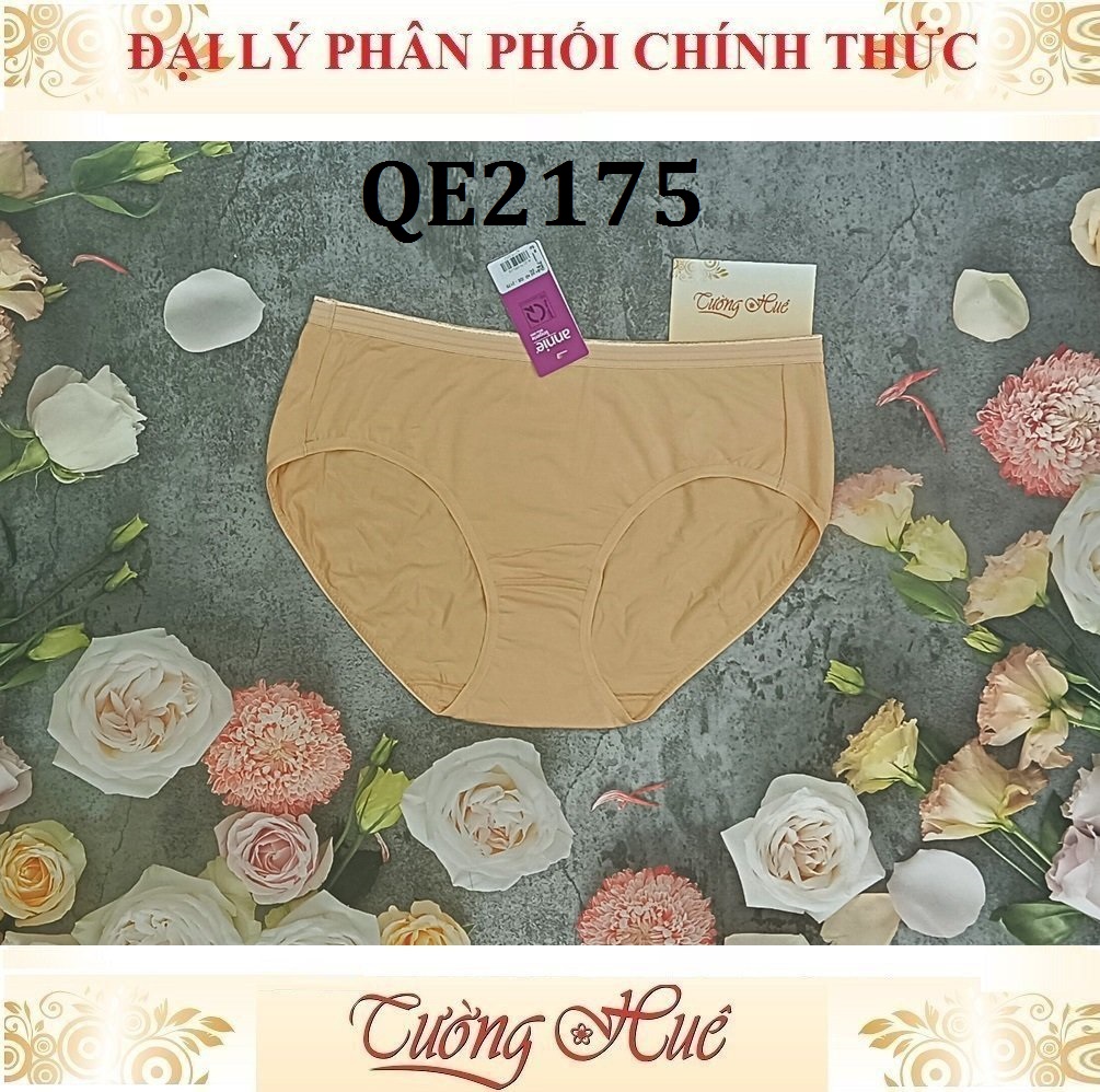 Quần lót nữ Annie QE2175 Trơn Cotton Lưng Vừa.