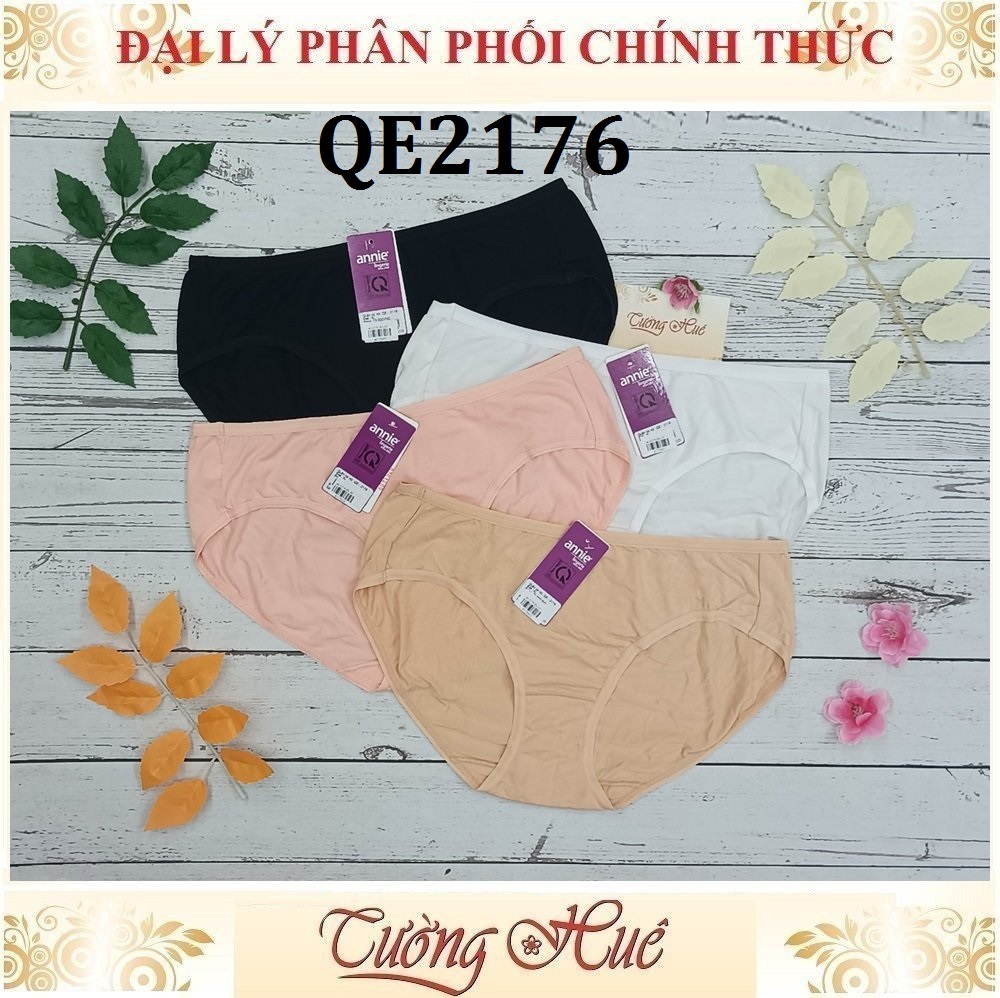 Quần lót nữ Annie QE2176 Trơn Cotton Lưng Vừa.