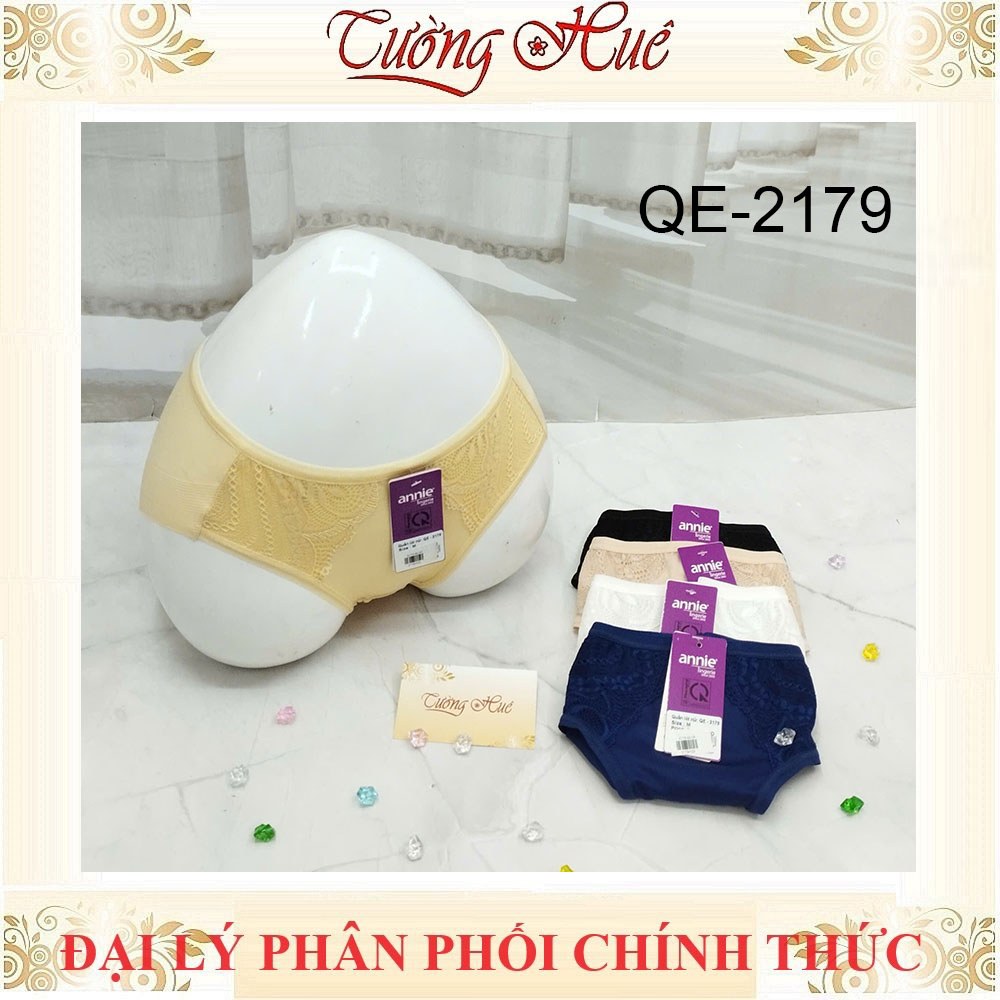 Quần Lót Nữ annie QE2179 Phối Ren Không Viền Mông Lưng Vừa Co Giãn 4 Chiều
