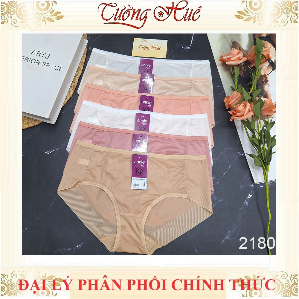 Quần Lót Nữ Thun Lạnh annie QE 2180 Cạp Vừa Viền Mông Không Đường May Đáy Nhỏ Thoáng Mát