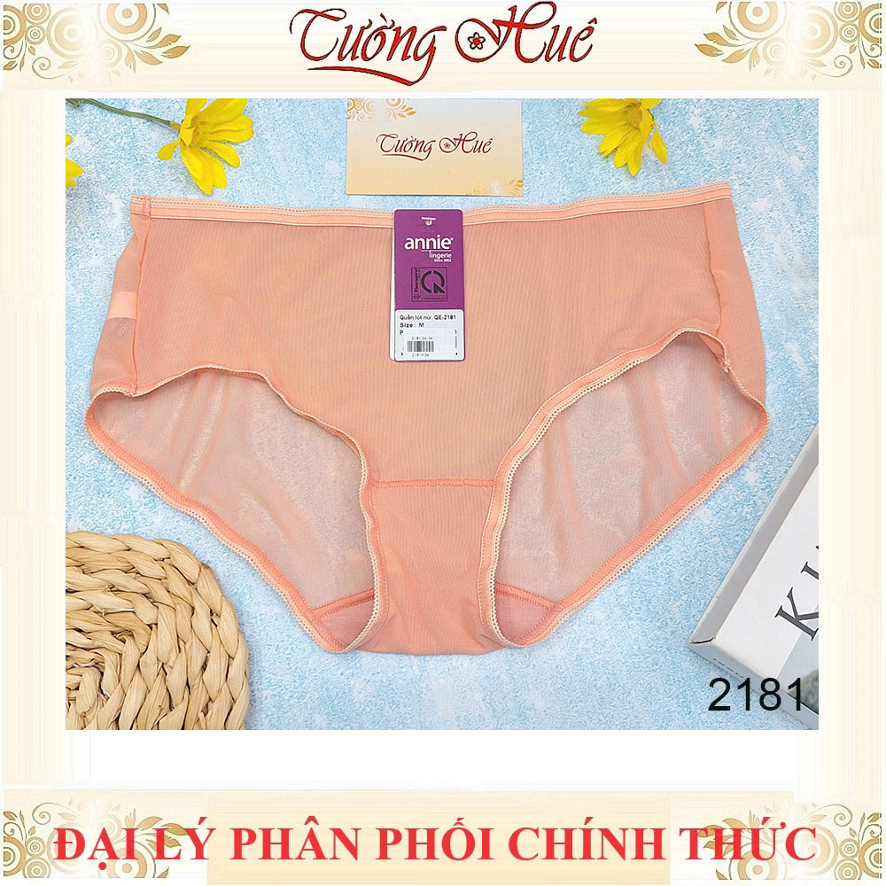 Quần Lót Nữ annie Trơn Lưới 2181 Lưng Vừa Co Dãn Thoáng Mát.
