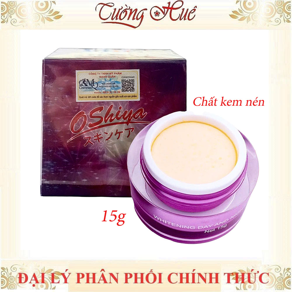 Kem Dưỡng Trắng Da OSHIYA Ngày và Đêm - 15g - Tím