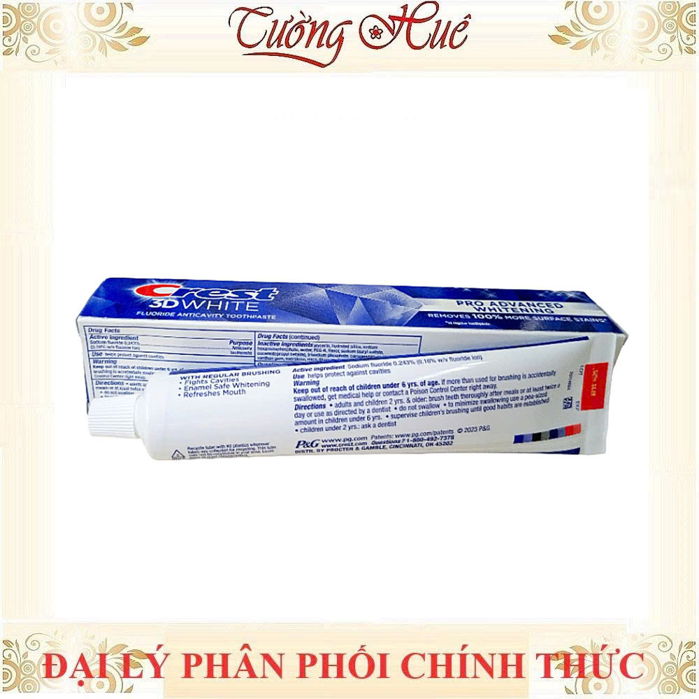 Kem Đánh Răng Crest 3D White Pro Advanced Whitening - 147g