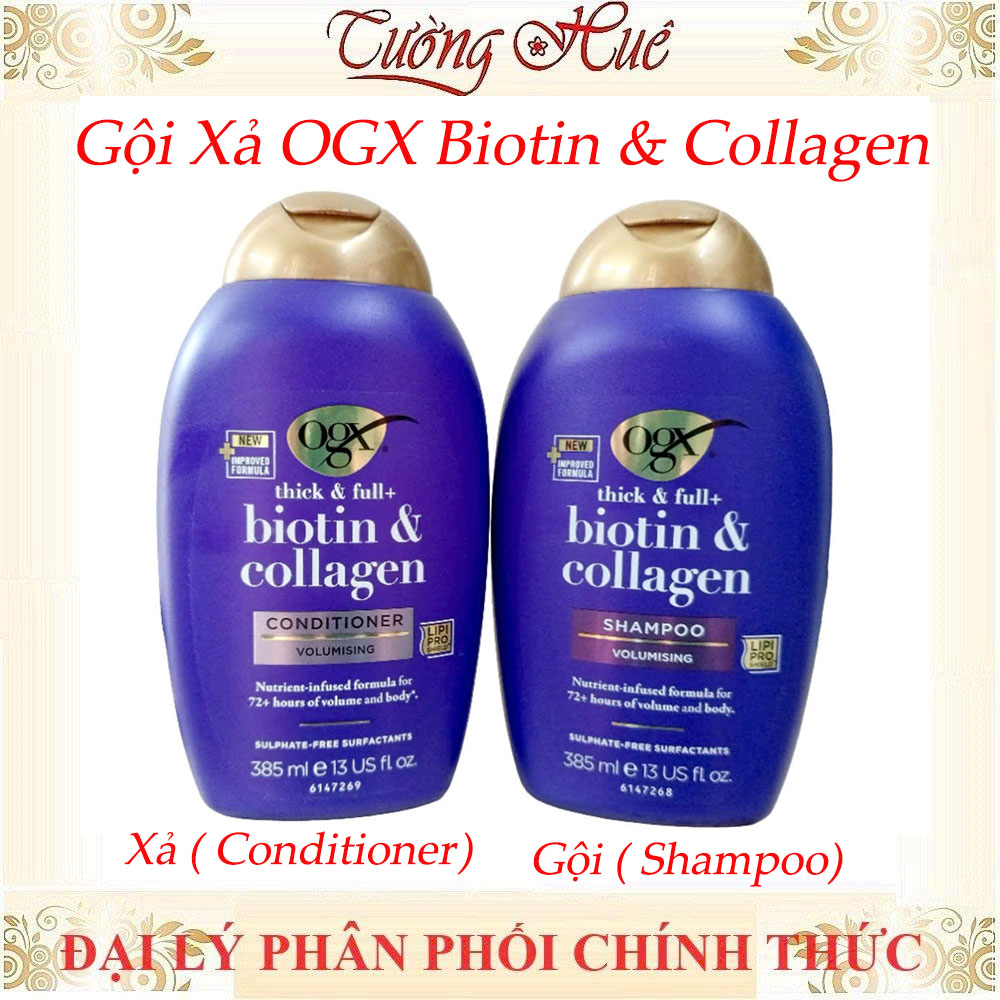 Gội Xả OGX Thick & Full - Biotin & Collagen 385ml - (Có Lựa Chọn)
