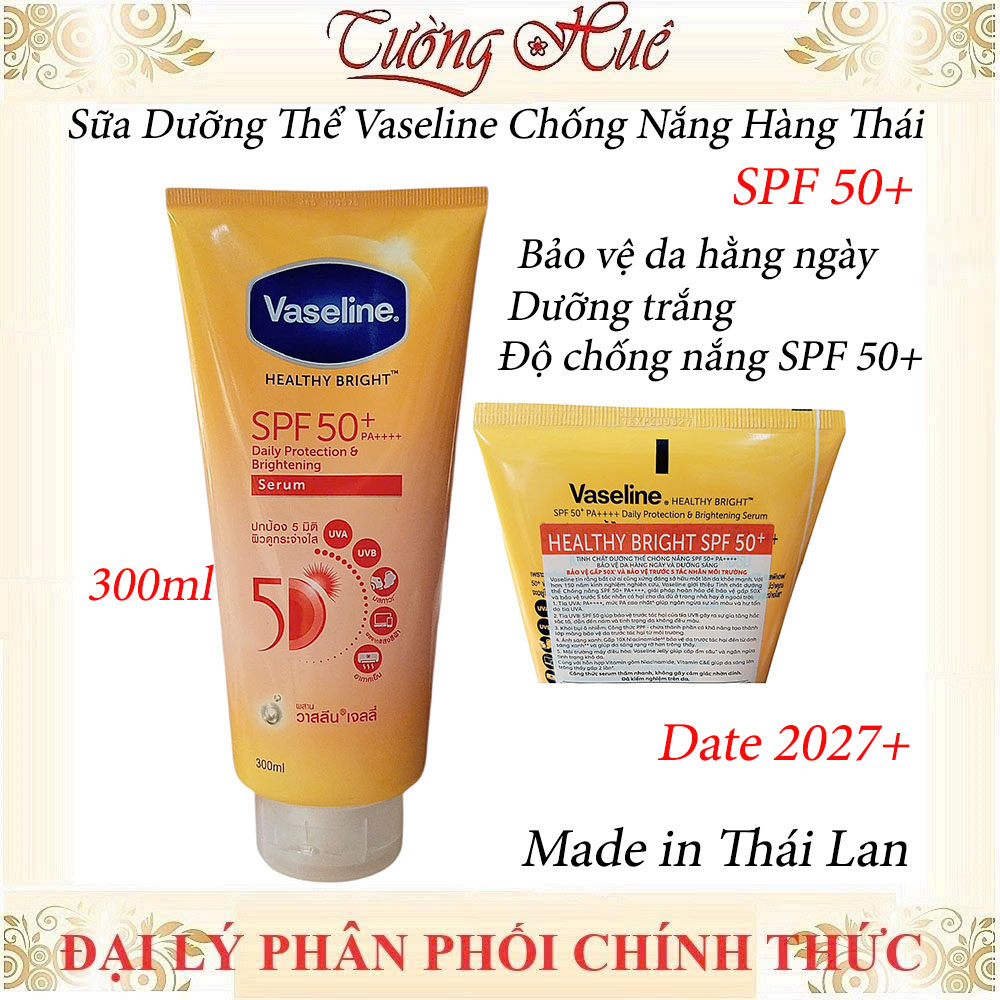 Sữa Dưỡng Thể Vaseline Chống Nắng Hàng Thái 4x / 50x / 70x - 300ml (Có Lựa Chọn)
