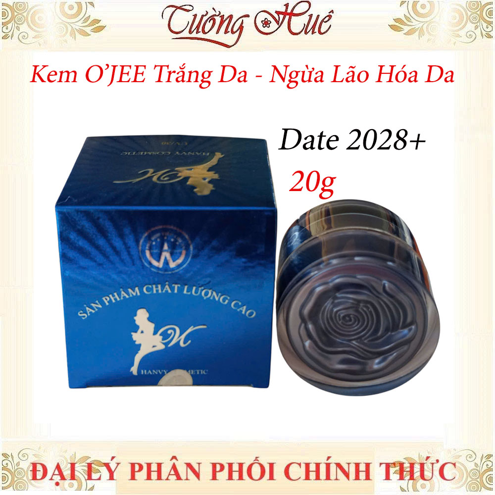 Kem O'Jee Dưỡng Trắng Da - Chống Lão Hóa - 20g - Xanh Dương