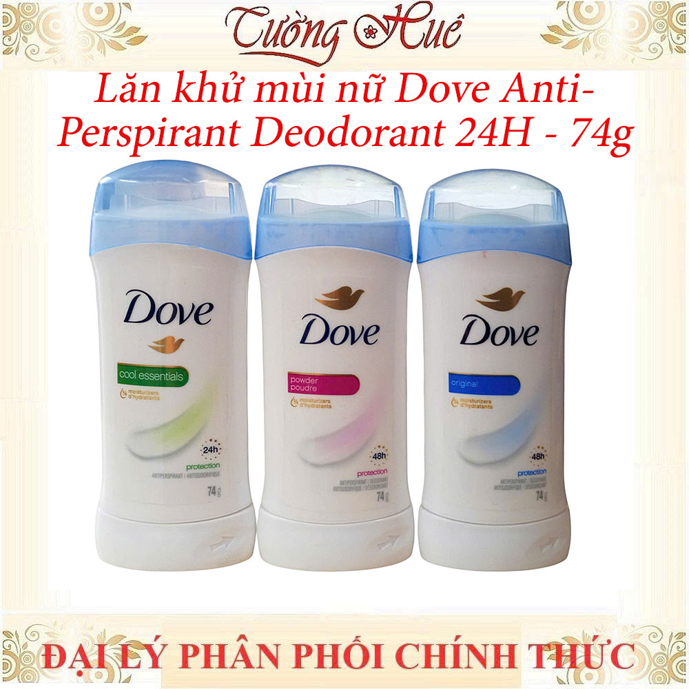 Lăn khử mùi nữ Dove Anti-Perspirant Deodorant 24H - 74g (Nhiều Mùi Lựa Chọn)