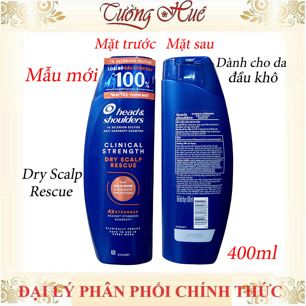 Dầu Gội Ngừa Gàu Mỹ Head & Shoulders Clinical Strength 4X Stronger- 400ml (Có Lựa Chọn)