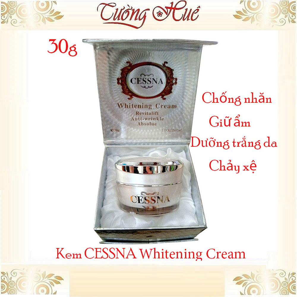 Kem Cessna dưỡng trắng da, giữ ẩm, chống nhăn, chảy xệ - Bạc - 30g