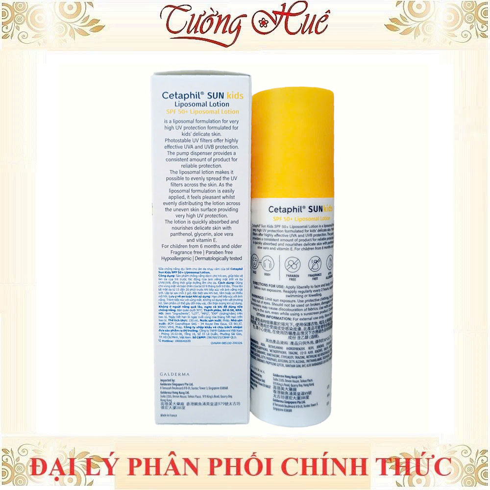 Sữa Chống Nắng Cetaphil Sun Kids SPF50+ Dịu Lành Cho Làn Da Của Bé - 150ml