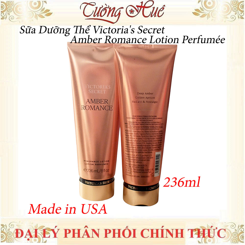Sữa Dưỡng Thể Victoria's Secret Amber Romance Lotion Perfumée - 236ml - Cam
