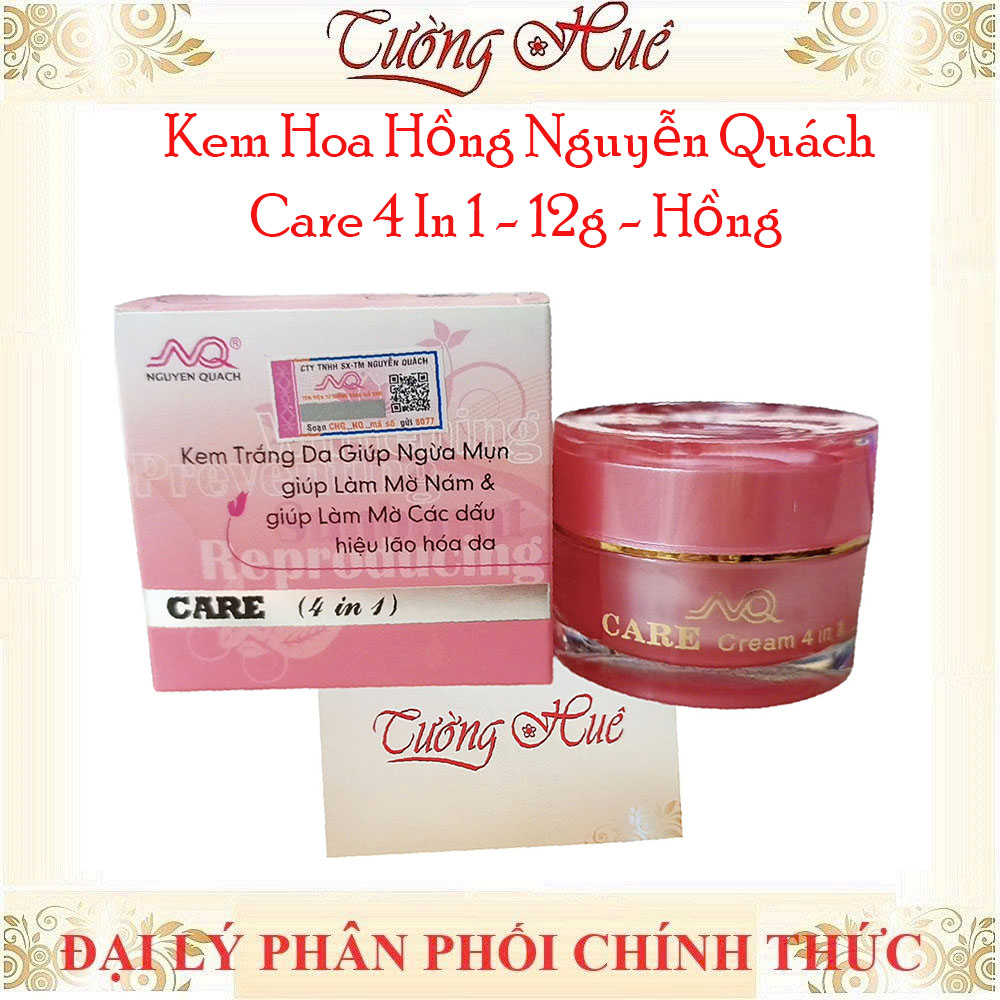 Kem Hoa Hồng Nguyễn Quách Care 4 In 1 - 12g - Hồng