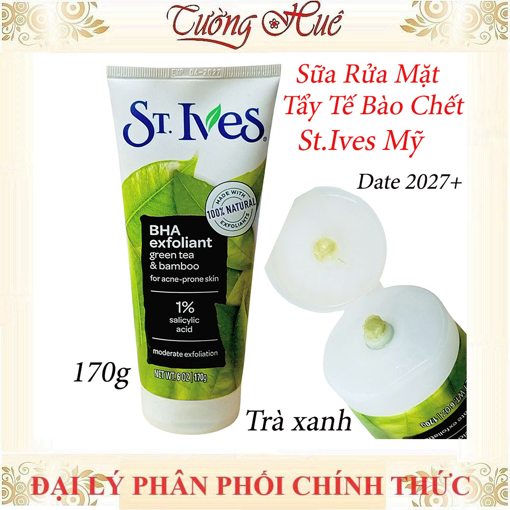 Sữa Rửa Mặt Tẩy Tế Bào Da Chết St.Ives Hàng Mỹ Nhiều Mùi Lựa Chọn - 170g