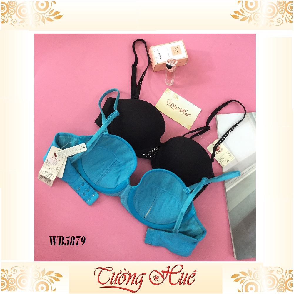 SALE SALE SALE - Áo lót nữ Wacoal WB 5879 trơn cúp ngang đính hạt ở giữa.
