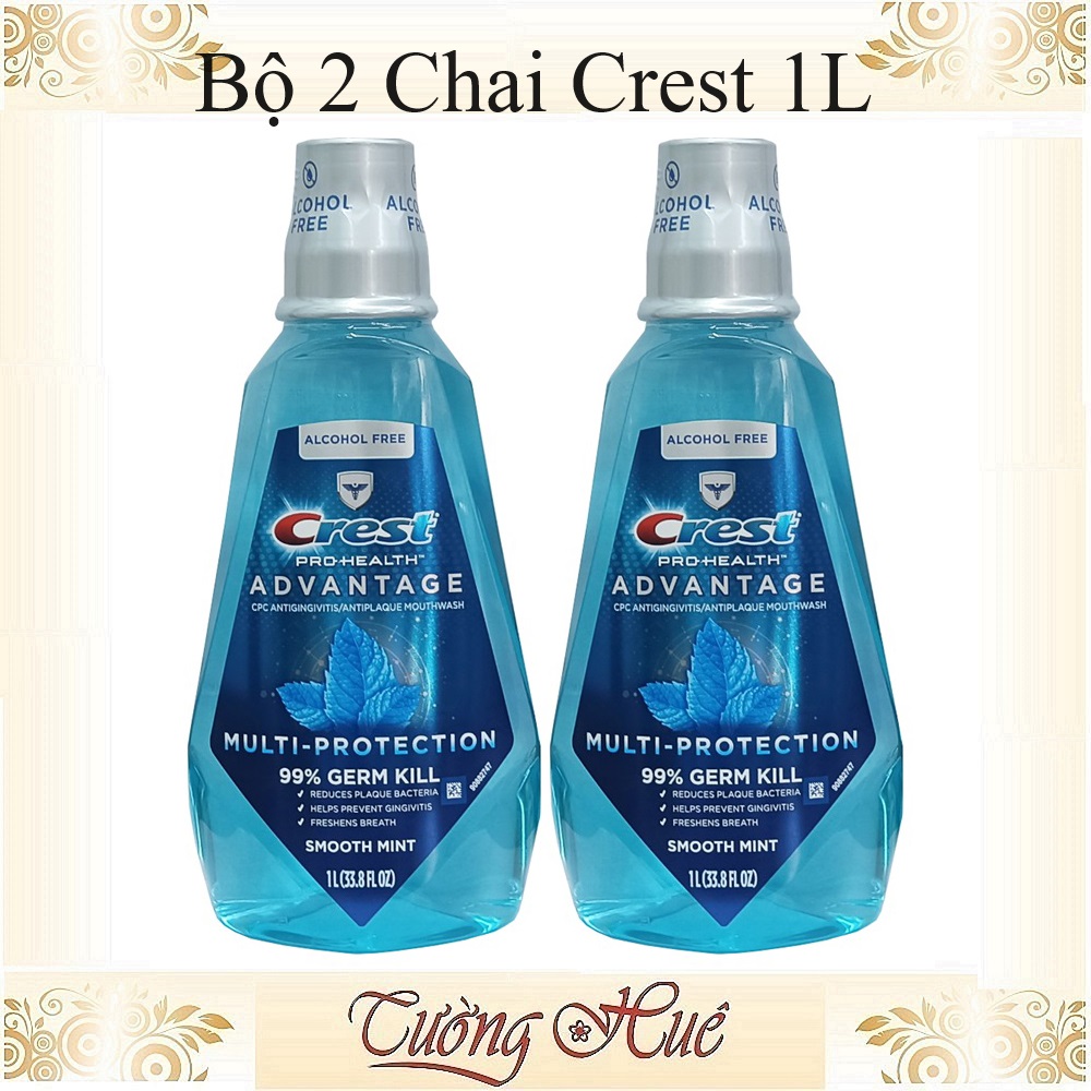 Nước Súc Miệng Crest Pro Health Advanced Multi-Protection  - 1L ( Xanh )