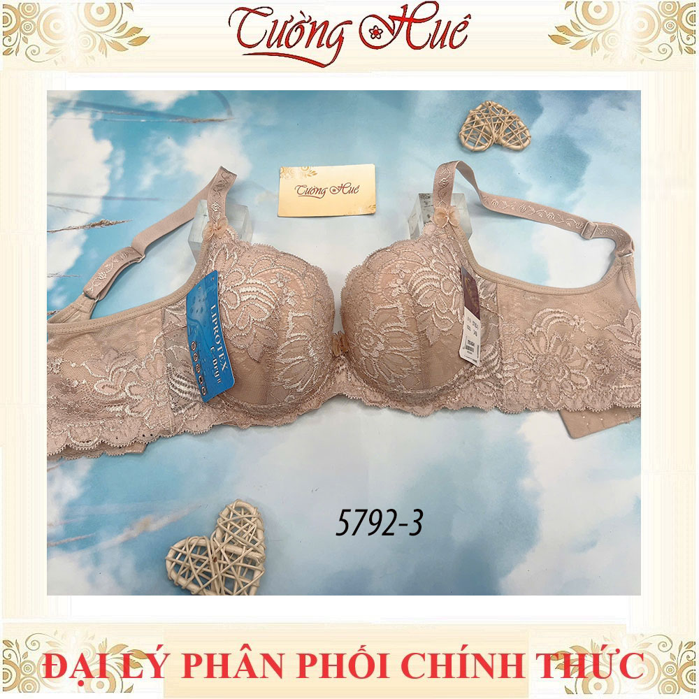 Áo lót nữ Đài Loan Iway 5792-3 Áo lót mút mỏng có gọng phối ren lưng bản to 3 móc cài.