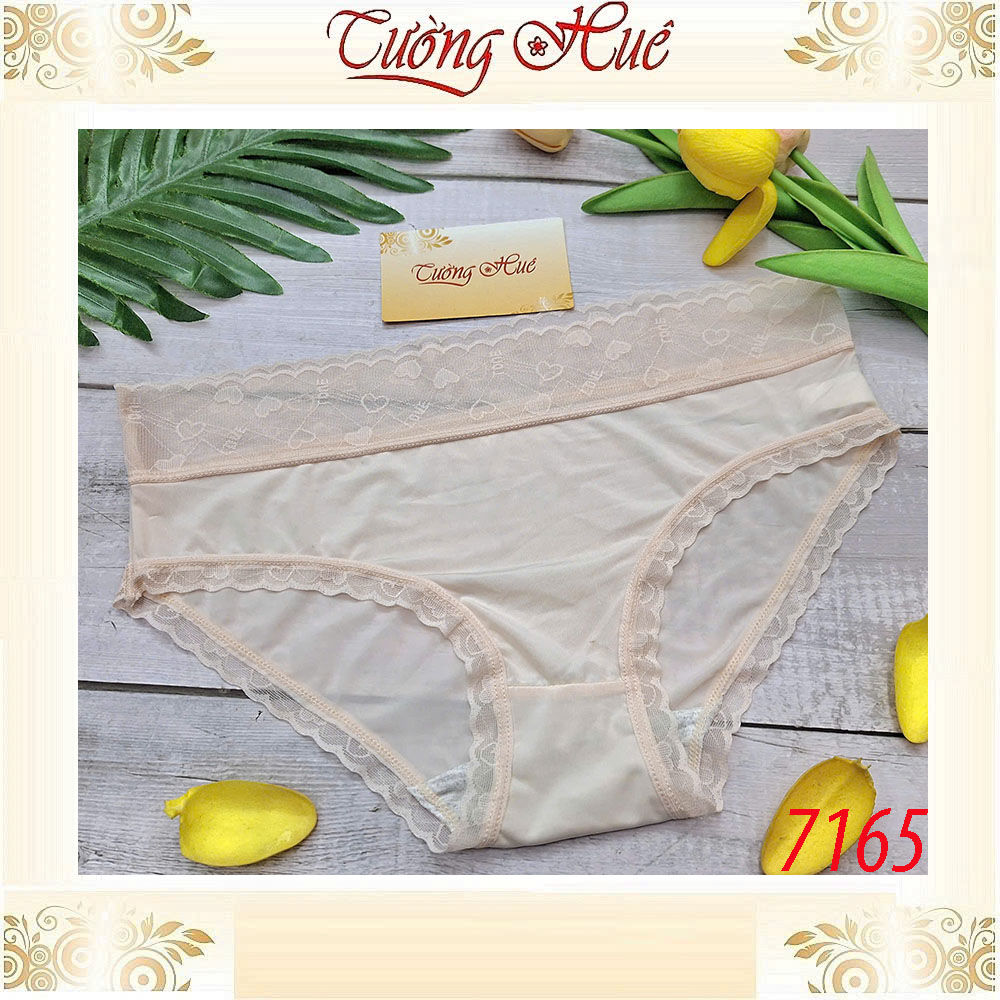 Quần Lót Lụa Lưng Dưới Nữ 7165 Lụa Phối Ren Freesize