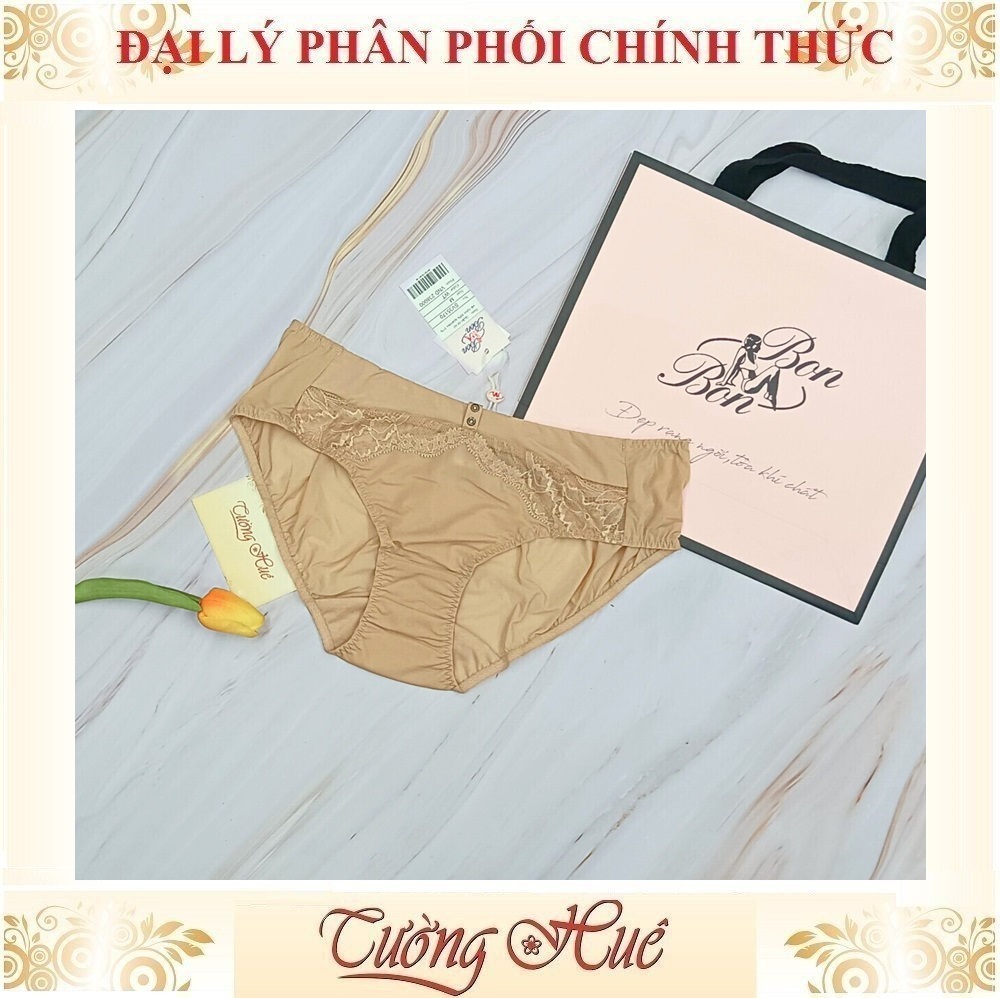 Quần lót nữ Bon Bon SV35170 Trơn Phối Lưới Ren Hoa Lưng Cao