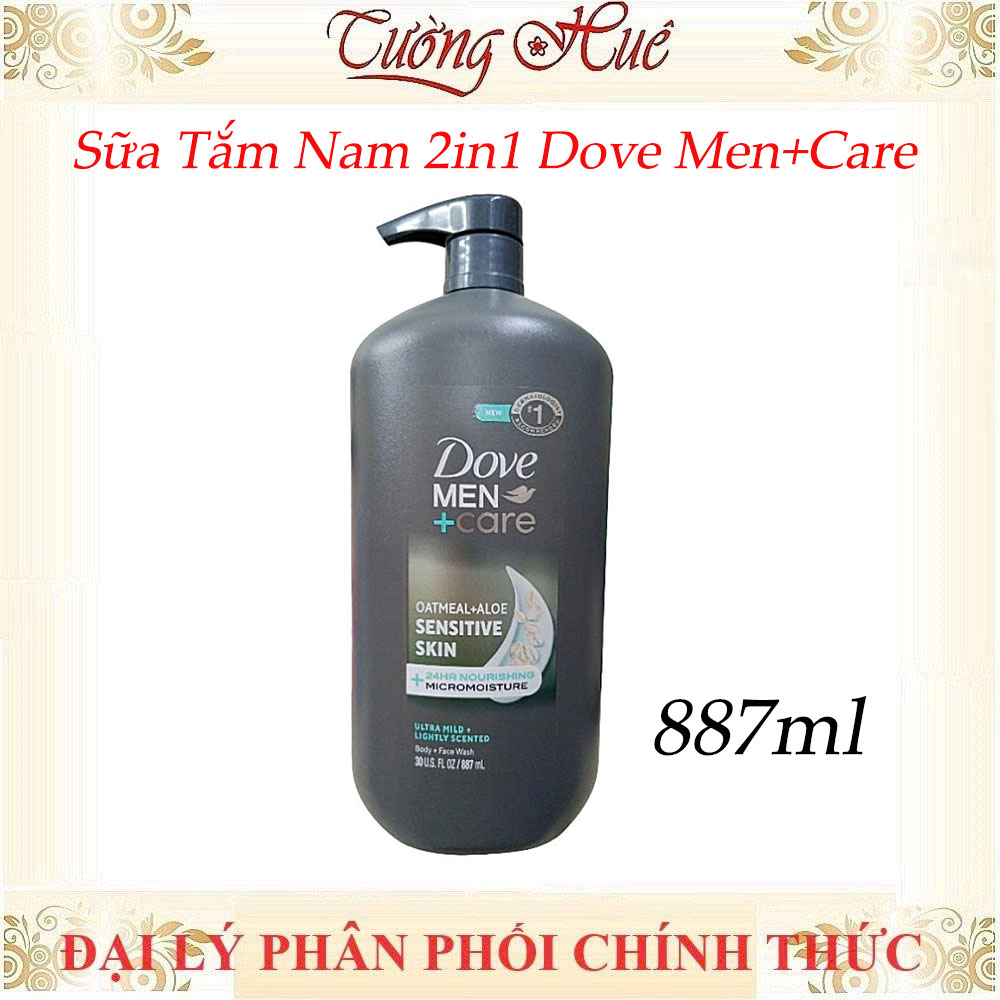 Sữa Tắm Cho Nam 2in1 Dove Men+Care Body + Face Wash 887ml