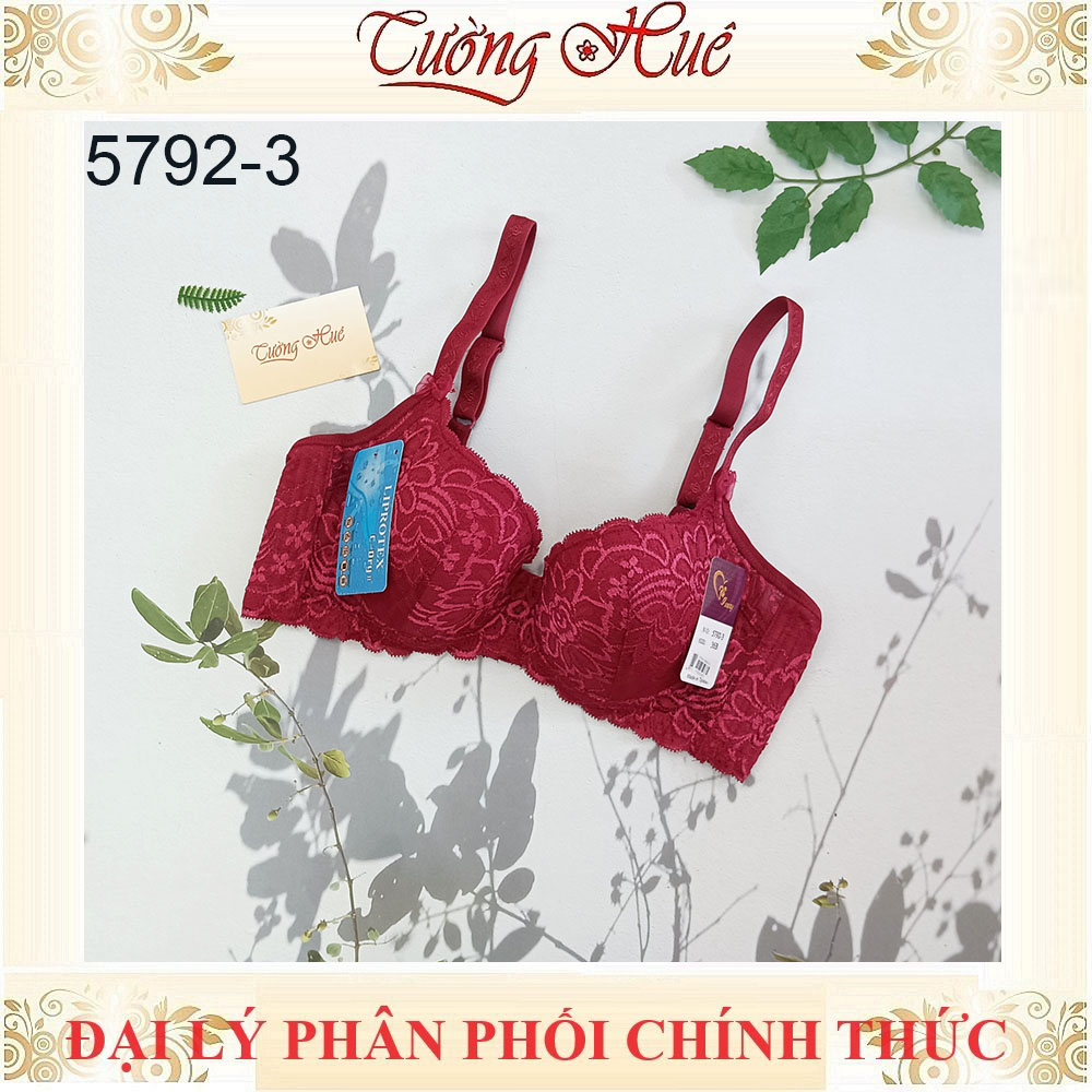 Áo lót nữ Đài Loan Iway 5792-3 Áo lót mút mỏng có gọng phối ren lưng bản to 3 móc cài.