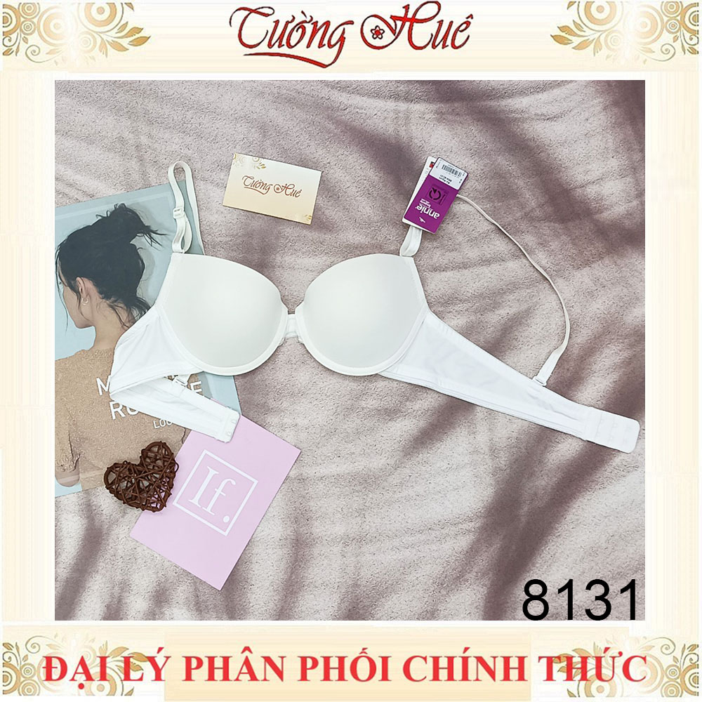 Áo lót nữ annie 8131 Áo lót trơn có gọng xẻ V sâu mút vừa 2cm cúp A B.