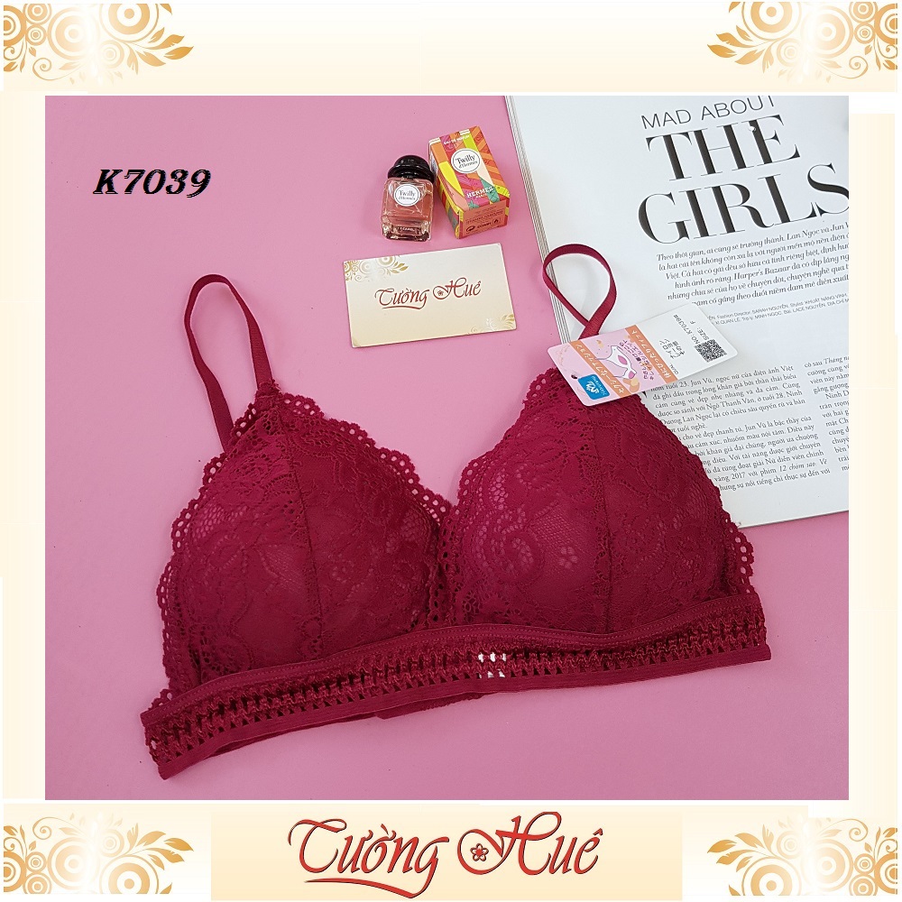 Áo bra Xianmeiqi K7039 ren cúp tam giác.
