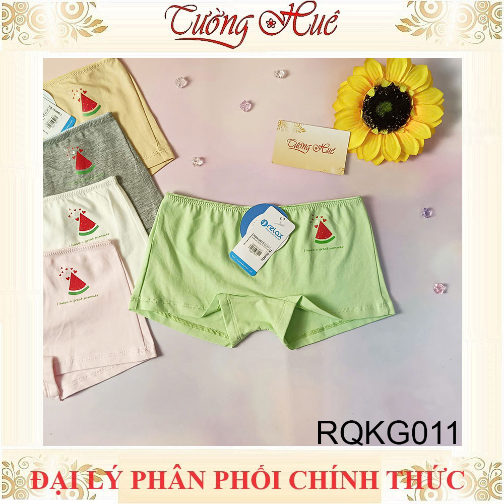 Quần lót bé gái Relax RQKG011 6T-11T quần dạng đùi chất cotton mềm màu trơn họa tiết nhỏ xinh.