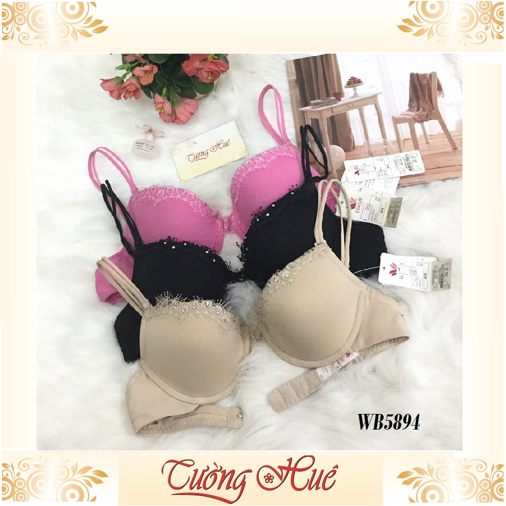 SALE SALE SALE - Áo lót nữ Wacoal WB 5894 trơn phối ren đính hạt.
