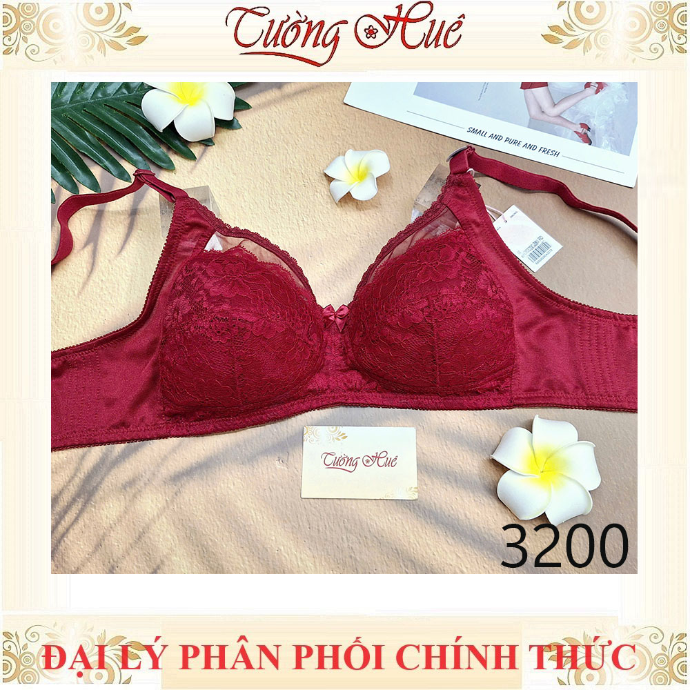 Áo Lót Nữ Thái Lan ONONO TB3200 Không Gọng Không Mút Phối Ren 2 Móc Cài