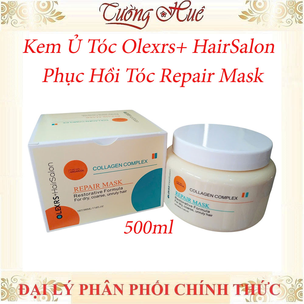 Kem Ủ Tóc Olexrs+ HairSalon Phục Hồi Tóc Repair Mask - 500ml