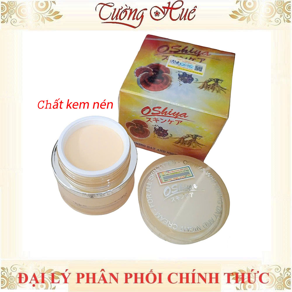 Kem Dưỡng Trắng Da OSHIYA Collagen - Linh Chi - Đông Trùng Hạ Thảo - 20g.